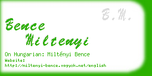 bence miltenyi business card